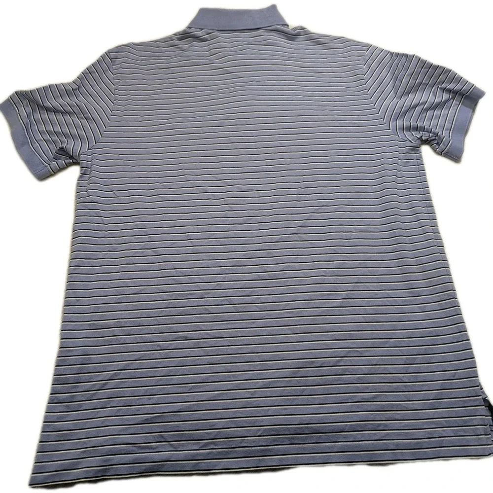 Polo Golf Ralph Lauren Pro Fit Polo‎ Shirt Men's L Blue Stripe Pima Cotton